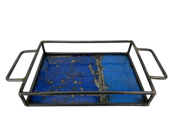 Upcycling Tablett aus recycelten Ölfässern S